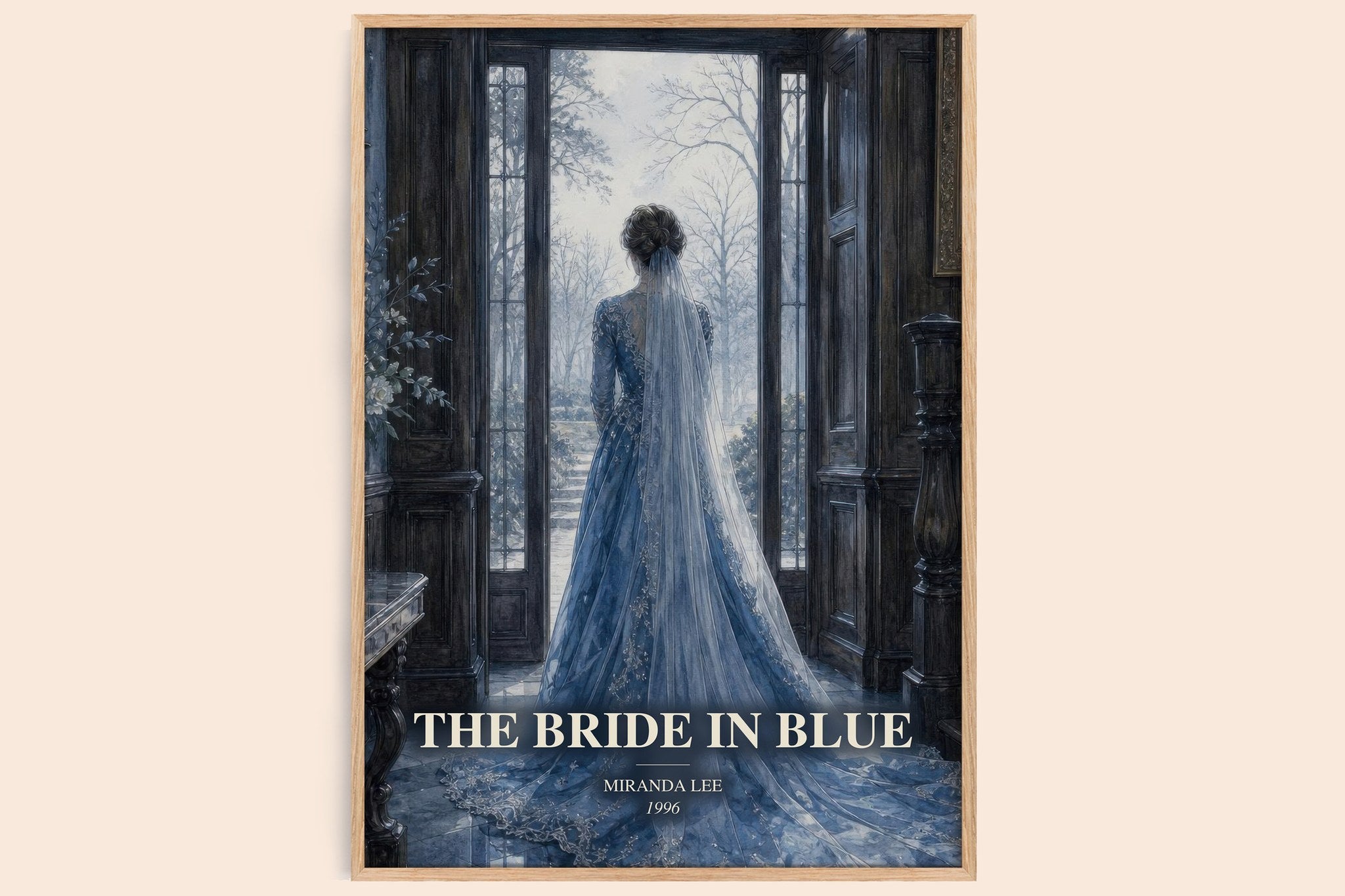 The Bride In Blue Book Watercolour Illustration by Miranda Lee