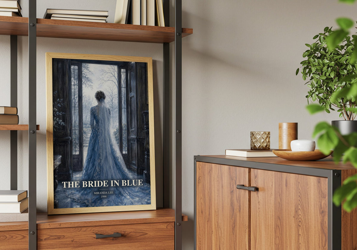 The Bride In Blue book watercolour illustration paper finish options – matte satin gloss