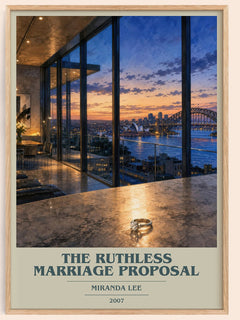 The Ruthless Marriage Proposal book cover book poster by Miranda Lee – framed literary art print