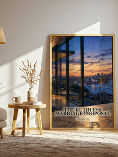 The Ruthless Marriage Proposal watercolour print in frame leaning in hallway – romance wall art