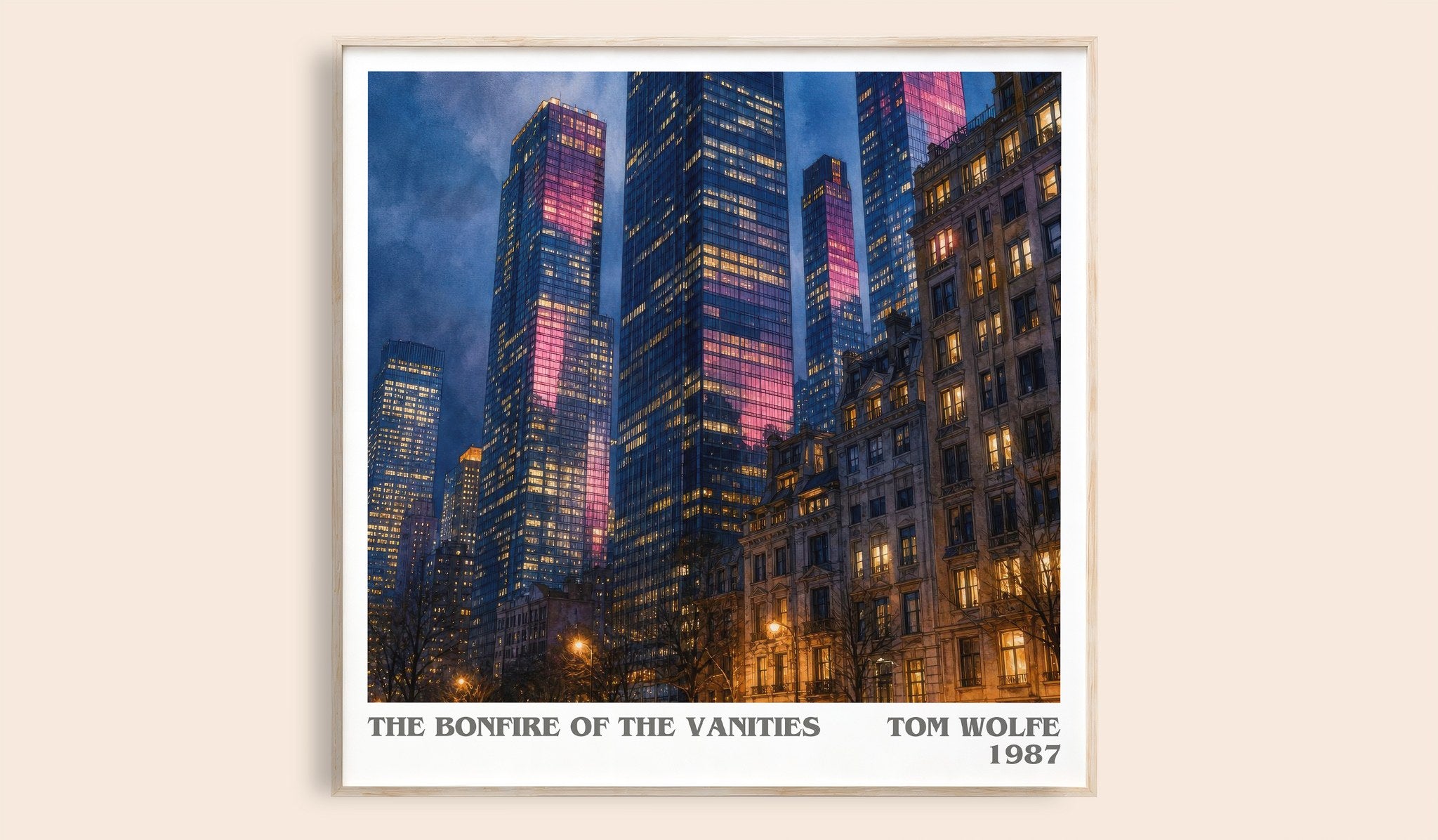 The Bonfire of the Vanities Literary Art Print by Tom Wolfe