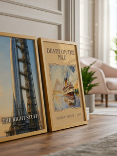 The Right Stuff watercolour print framed by window – literary home decor