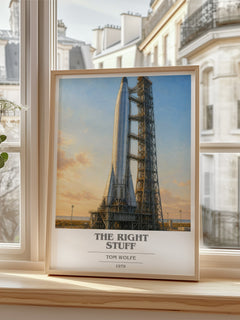 The Right Stuff book cover poster colour and style options – Tom Wolfe book art