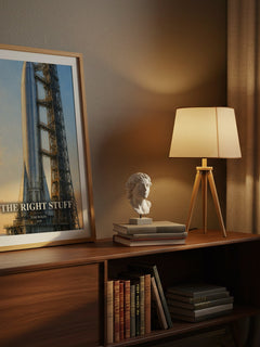 The Right Stuff watercolour print on bookshelf – Tom Wolfe fan gift