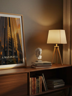 A Man in Full watercolour print on bookshelf – Tom Wolfe fan gift