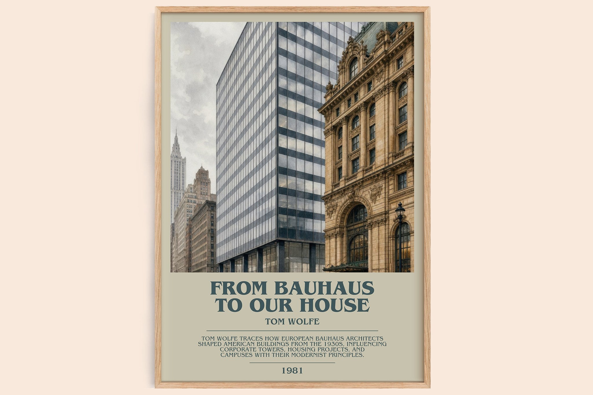 From Bauhaus to our house Bookish Wall Art by Tom Wolfe
