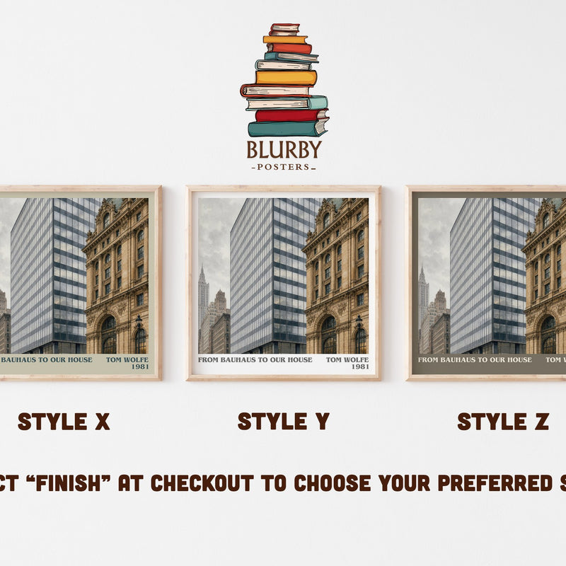 From Bauhaus to our house literary print in frame leaning in hallway – non fiction wall art