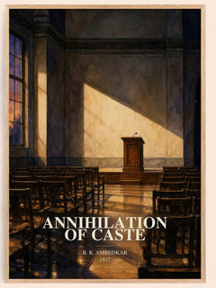 Annihilation of caste watercolour book poster by B. R. Ambedkar – framed literary art print