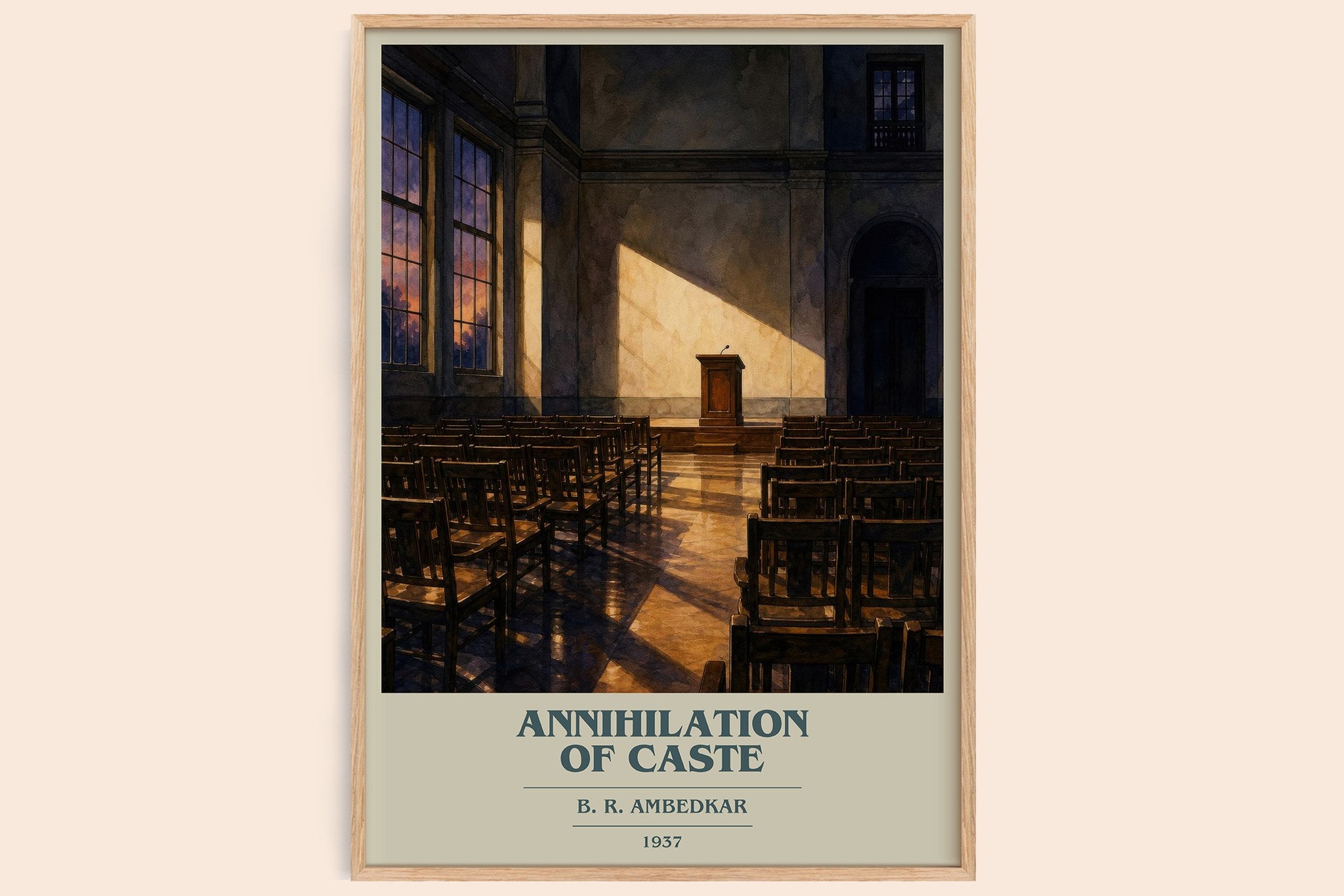 Annihilation of caste Book Cover Poster by B. R. Ambedkar