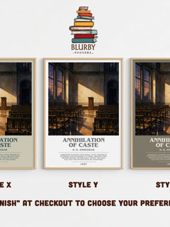 Annihilation of caste bookish print in frame leaning in hallway – philosophy wall art
