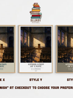 Annihilation of caste book cover print in frame leaning in hallway – philosophy wall art