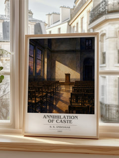 Annihilation of caste book cover poster colour and style options – B. R. Ambedkar book art