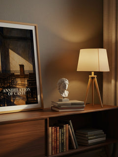 Annihilation of caste watercolour print on bookshelf – B. R. Ambedkar fan gift