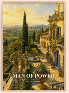Man of power watercolour book poster by Mary Wibberley – framed literary art print