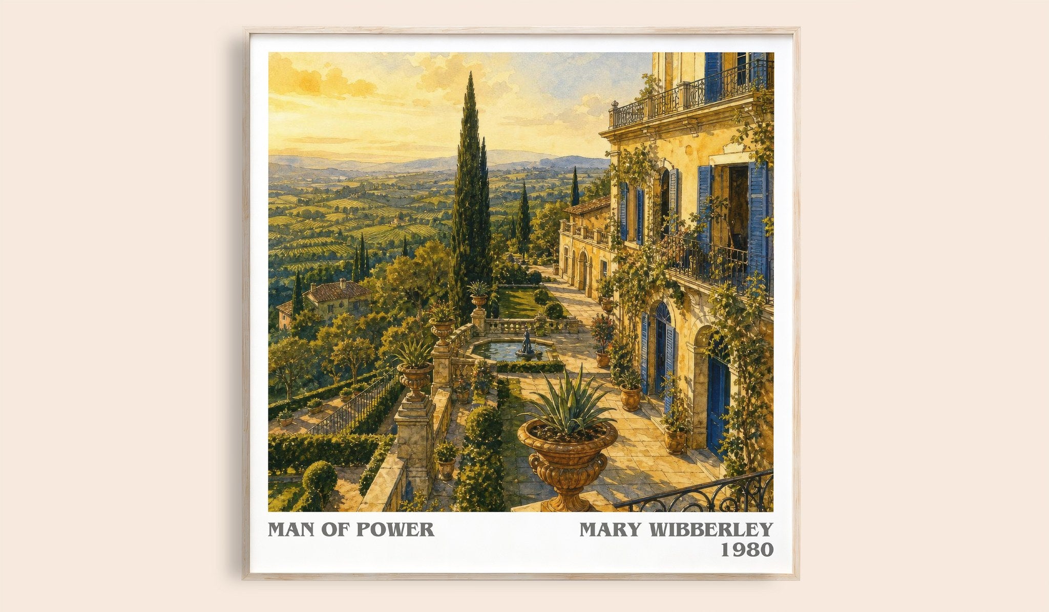 Man of power Literary Art Print by Mary Wibberley