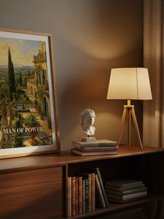 Man of power watercolour print on bookshelf – Mary Wibberley fan gift