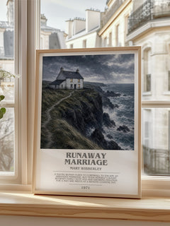Runaway marriage bookish poster colour and style options – Mary Wibberley book art