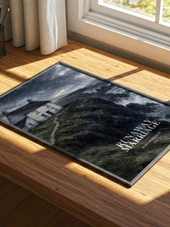 Runaway marriage watercolour book poster framed on wall – romance wall art