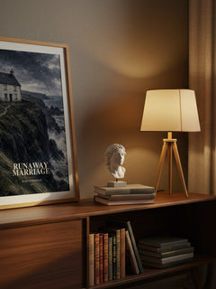 Runaway marriage watercolour print on bookshelf – Mary Wibberley fan gift