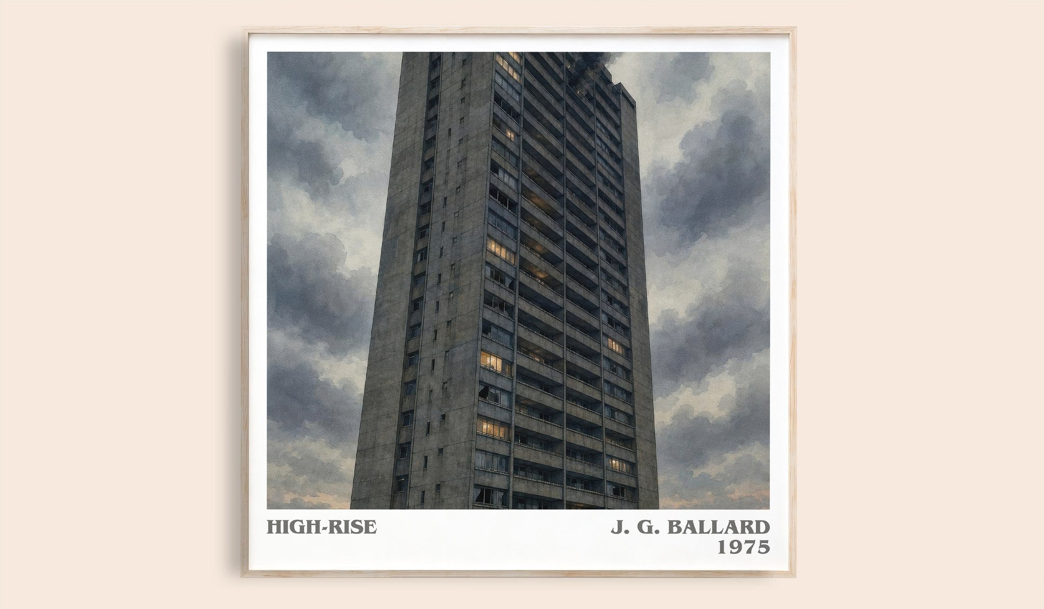 High-Rise Literary Art Print by J. G. Ballard