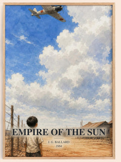 Empire of the Sun watercolour book poster by J. G. Ballard – framed literary art print