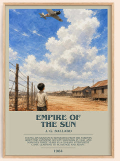 Empire of the Sun Bookish Wall Art by J. G. Ballard – framed poster