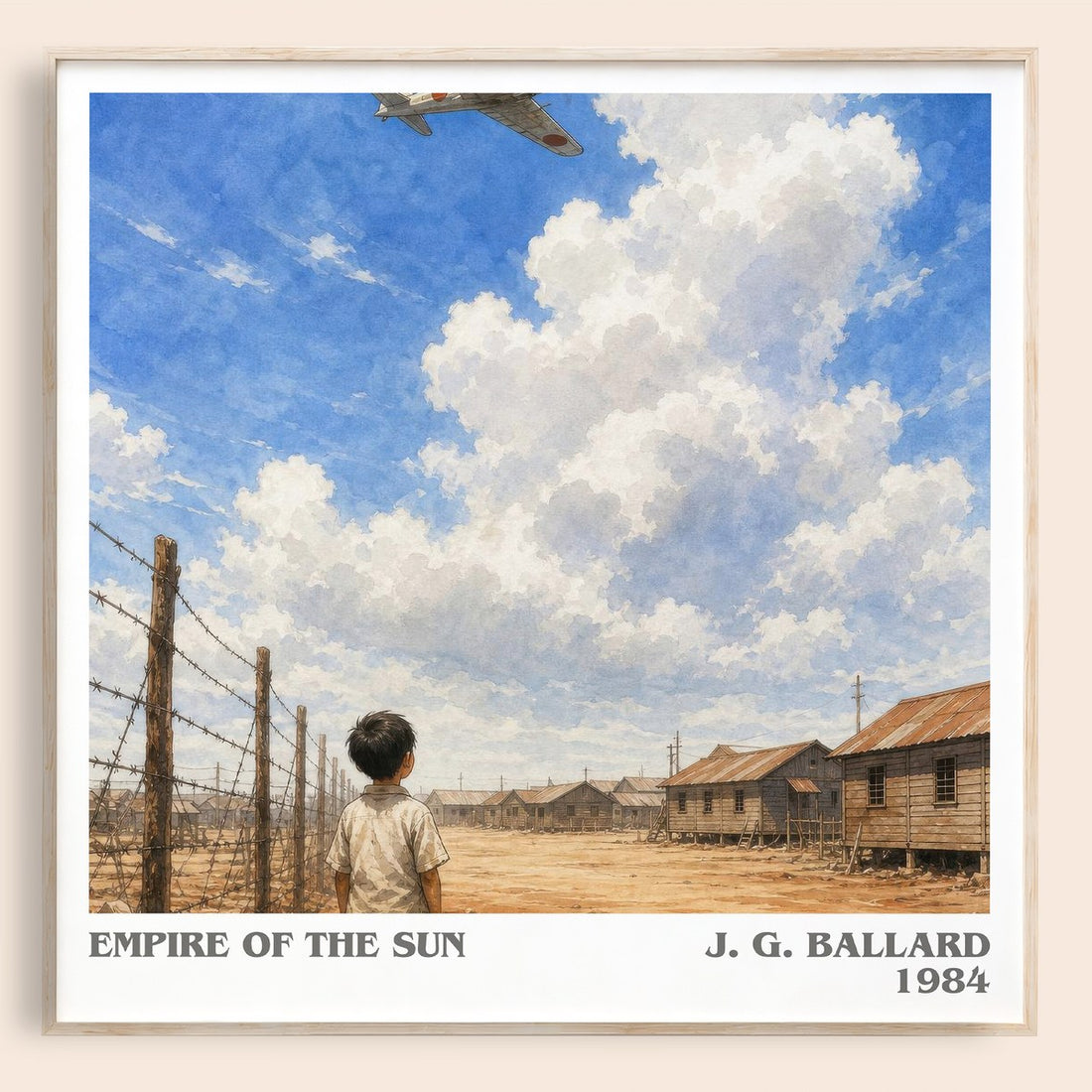Empire of the Sun literary book poster by J. G. Ballard – framed literary art print