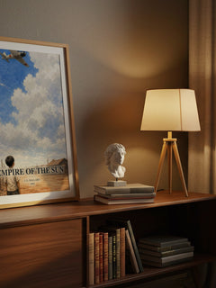 Empire of the Sun watercolour print on bookshelf – J. G. Ballard fan gift