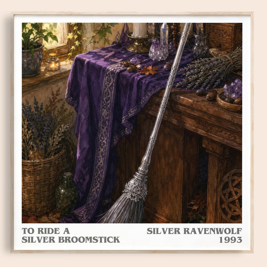 To ride a silver broomstick literary book poster by Silver Ravenwolf – framed literary art print