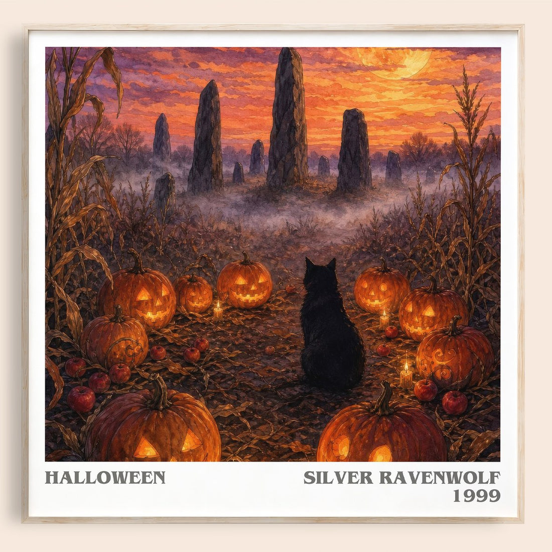 Halloween literary book poster by Silver Ravenwolf – framed literary art print