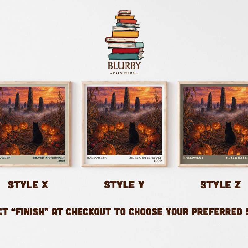 Halloween literary print in frame leaning in hallway – non fiction wall art
