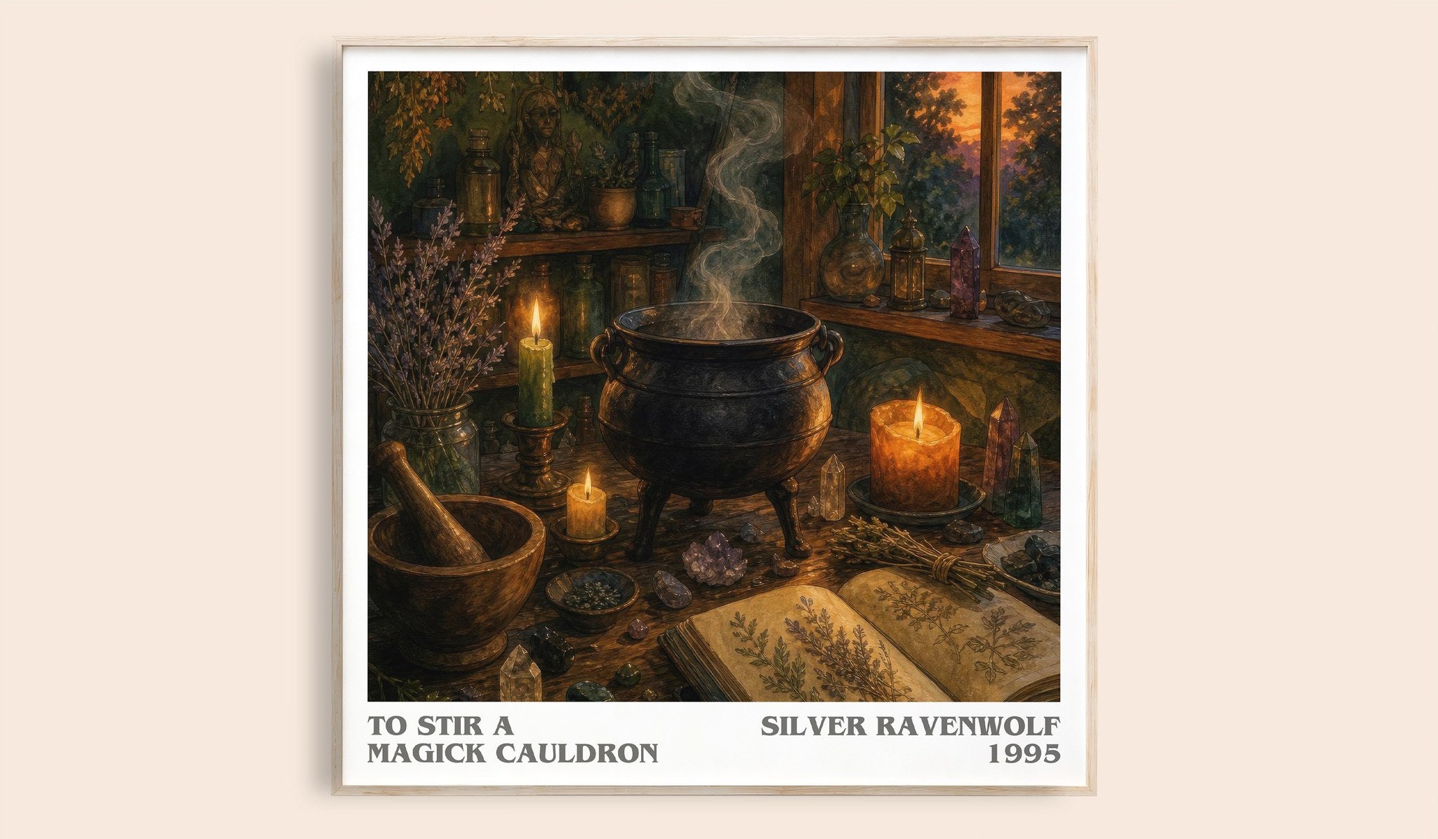 To Stir a Magick Cauldron Literary Art Print by Silver Ravenwolf