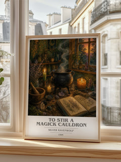 To Stir a Magick Cauldron book cover poster colour and style options – Silver Ravenwolf book art