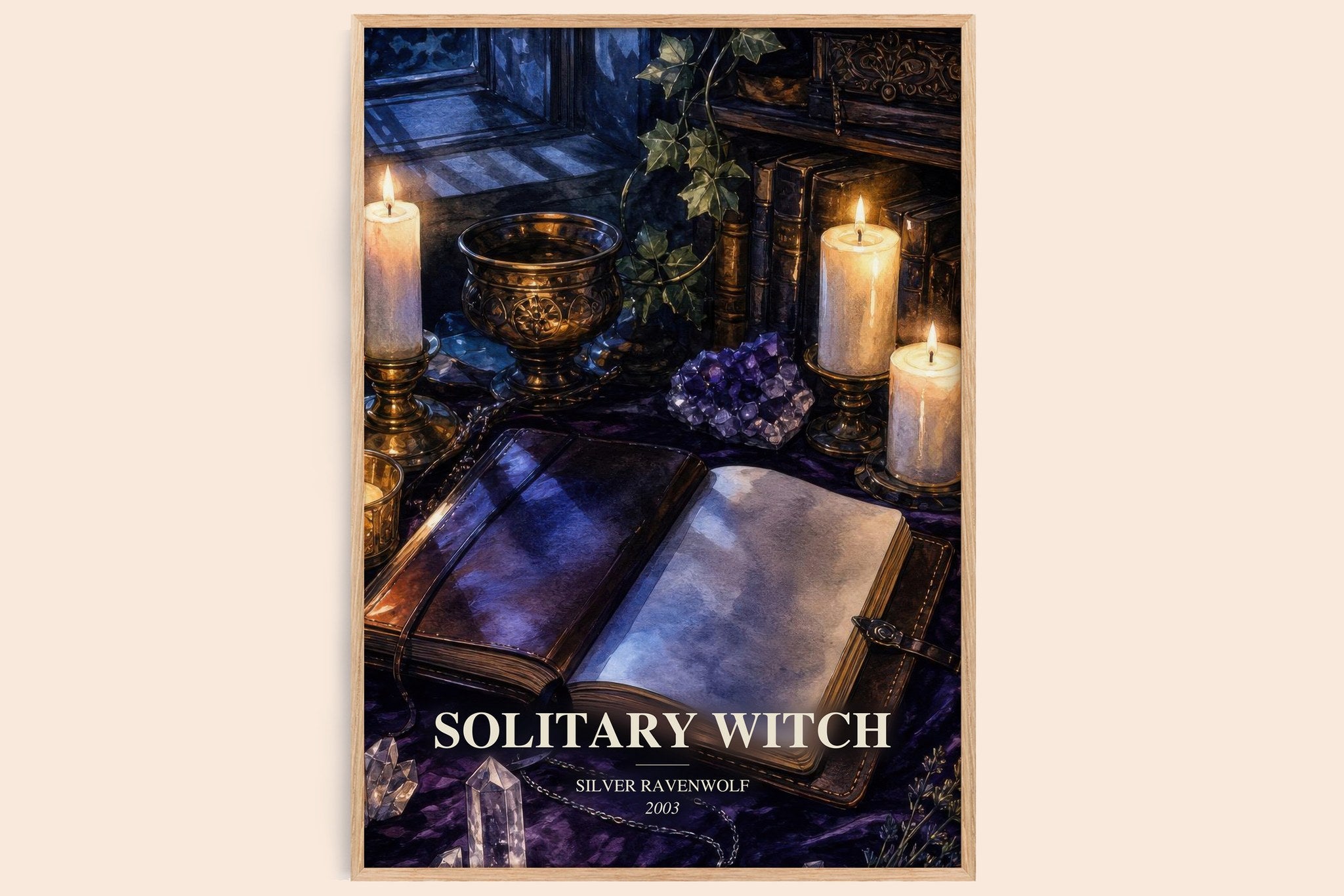 Solitary Witch Book Watercolour Illustration by Silver Ravenwolf