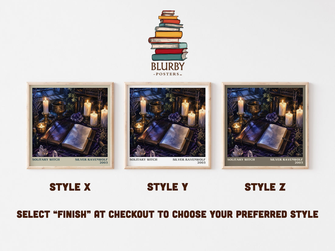 Solitary Witch literary print in frame leaning in hallway – non fiction wall art (mockup)