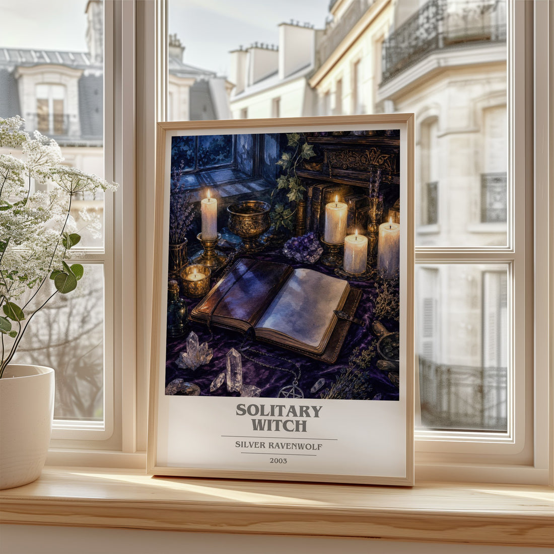 Solitary Witch book cover poster colour and style options – Silver Ravenwolf book art