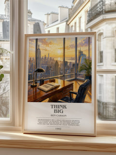 Think big bookish poster colour and style options – Ben Carson book art