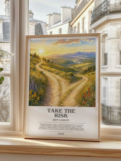 Take the risk bookish poster colour and style options – Ben Carson book art
