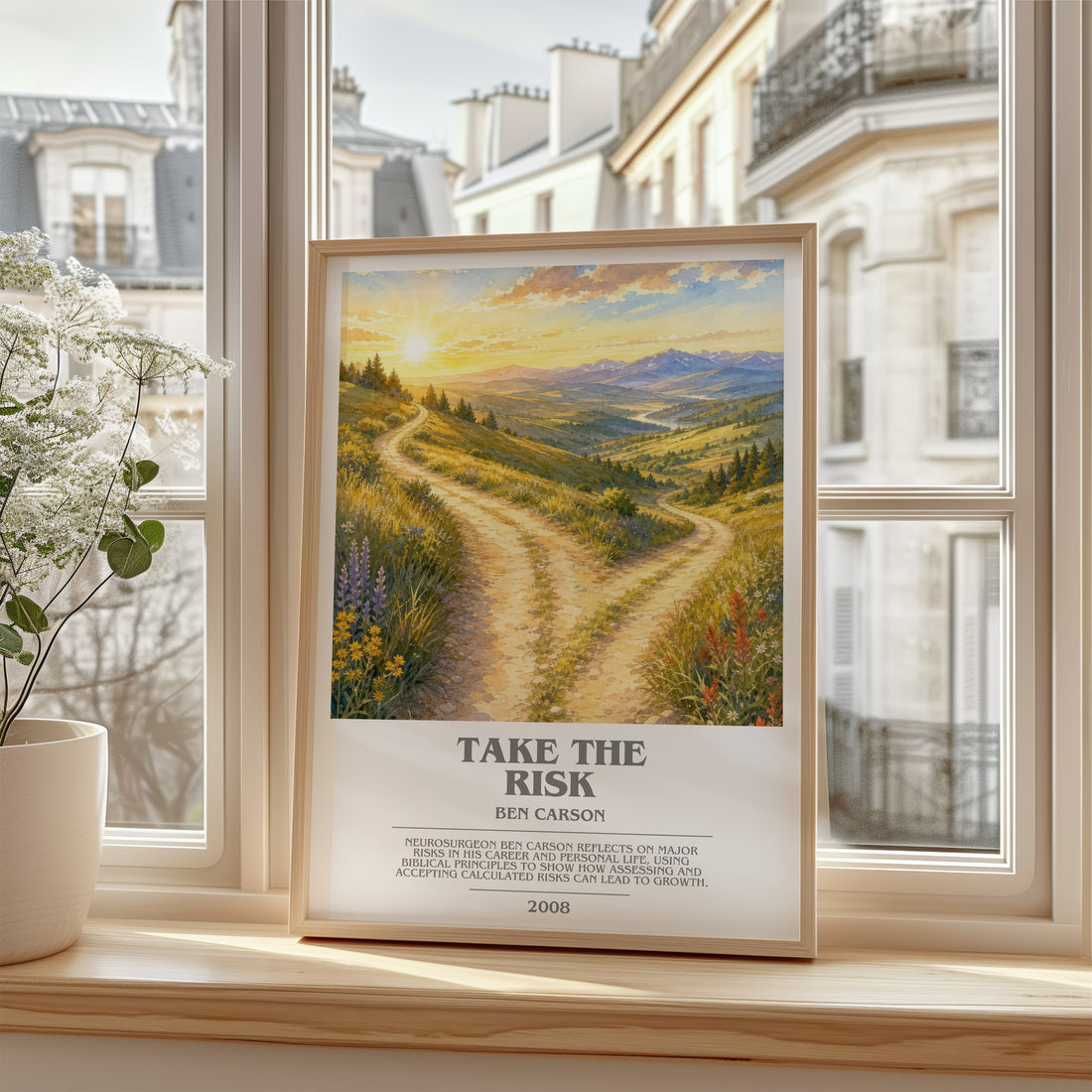 Take the risk bookish poster colour and style options – Ben Carson book art