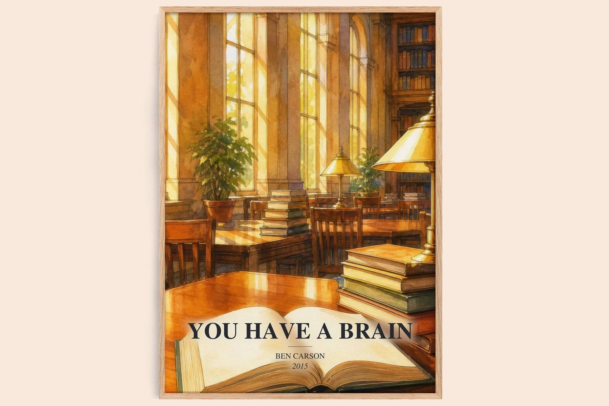You Have a Brain Book Watercolour Illustration by Ben Carson