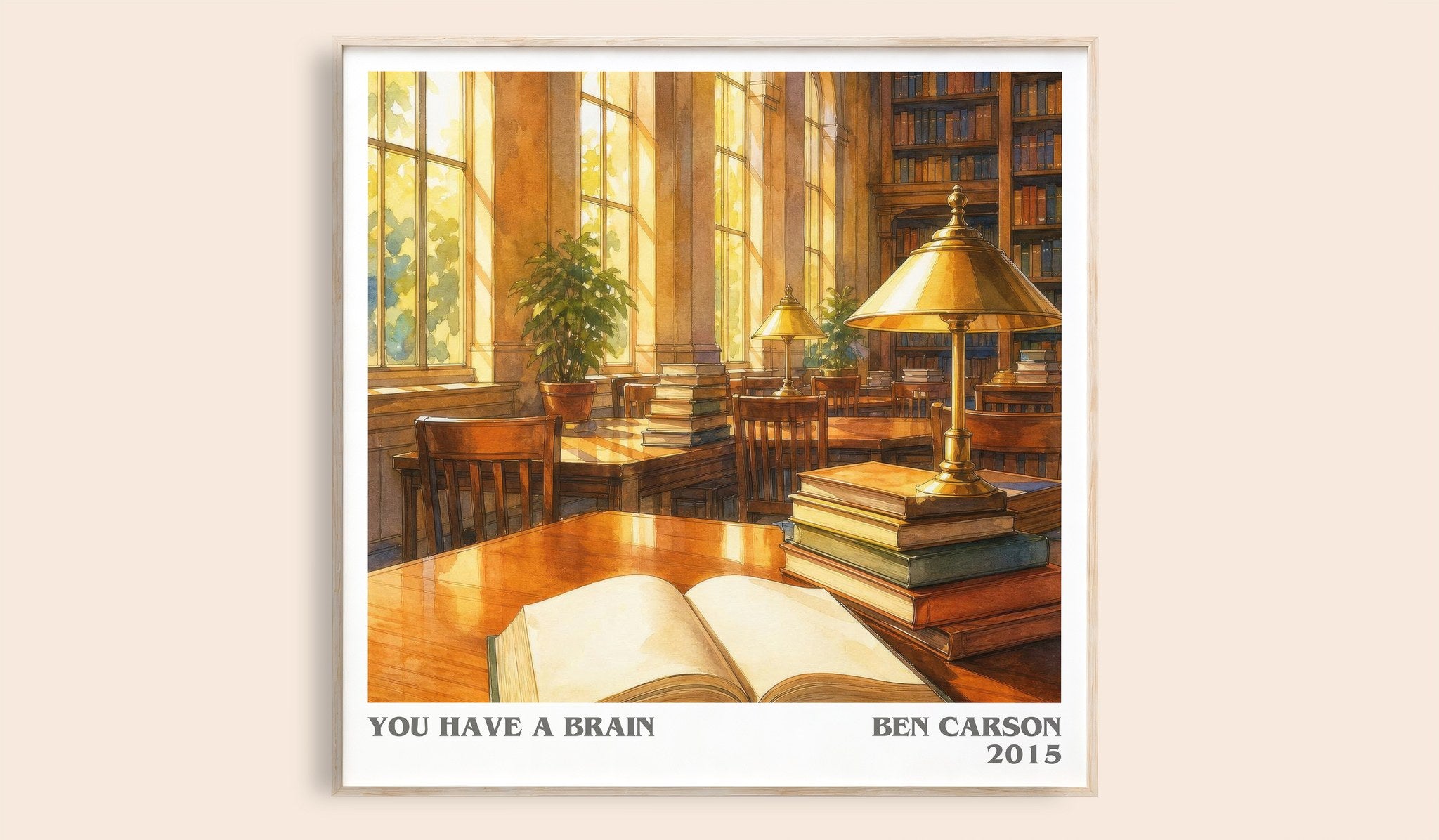 You Have a Brain Literary Art Print by Ben Carson