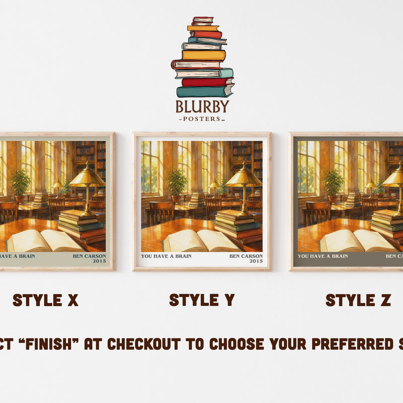 You Have a Brain literary print in frame leaning in hallway – non fiction wall art