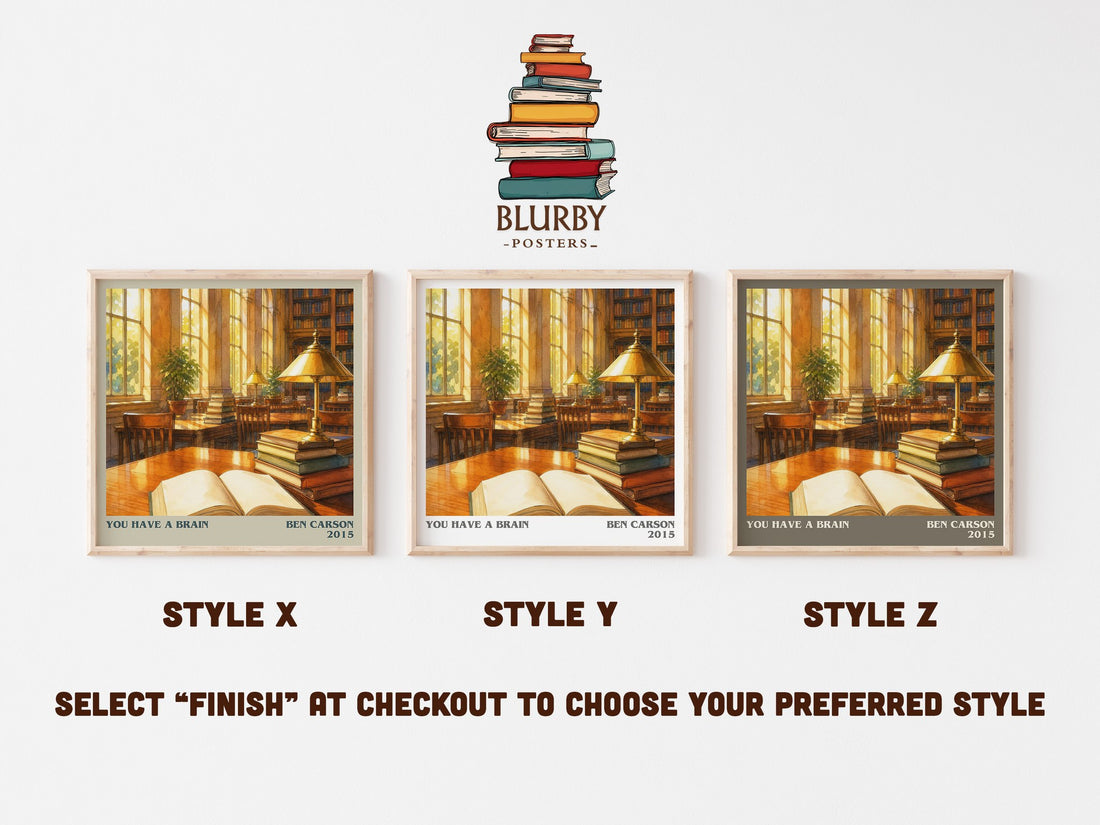 You Have a Brain literary print in frame leaning in hallway – non fiction wall art (mockup)