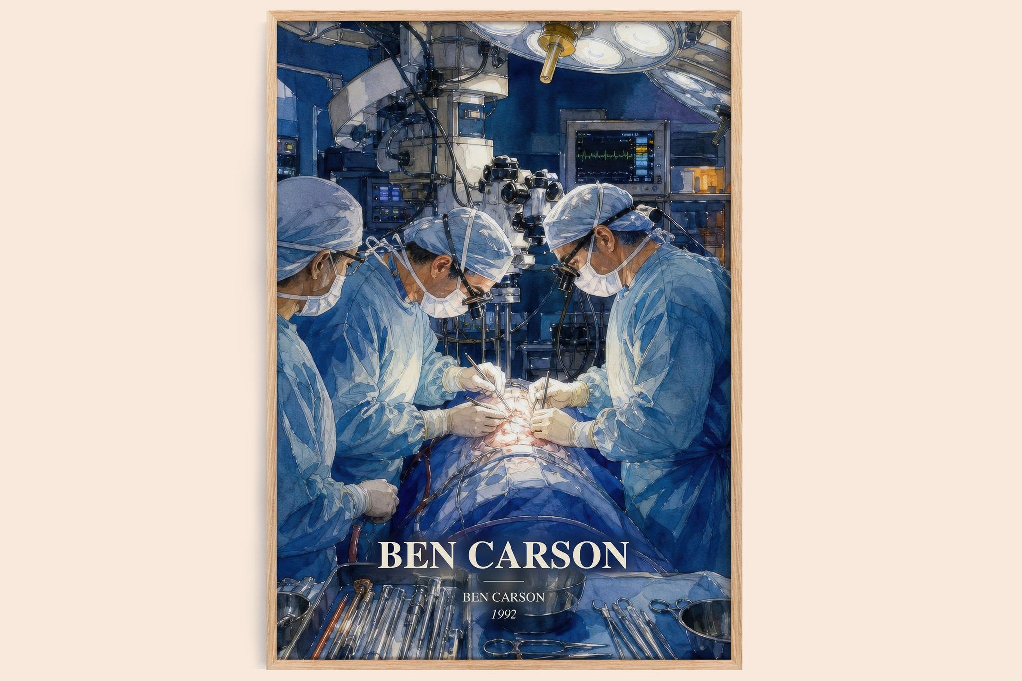 Ben Carson Book Watercolour Illustration by Ben Carson