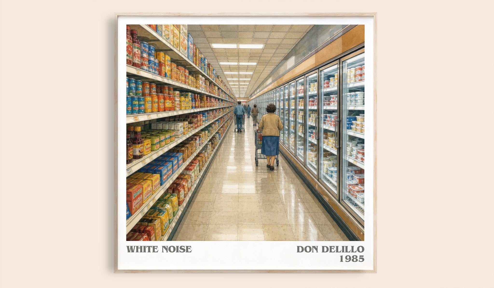 White Noise Literary Art Print by Don DeLillo
