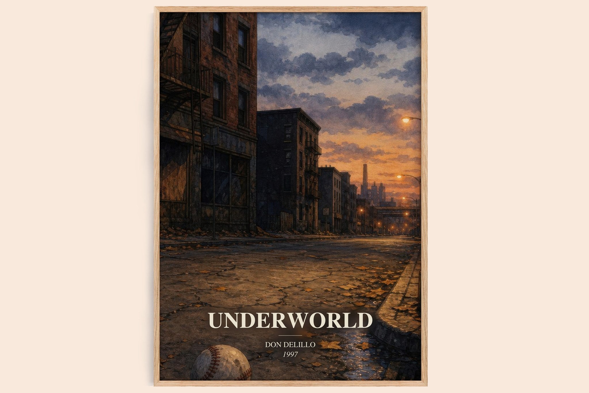 Underworld Book Watercolour Illustration by Don DeLillo