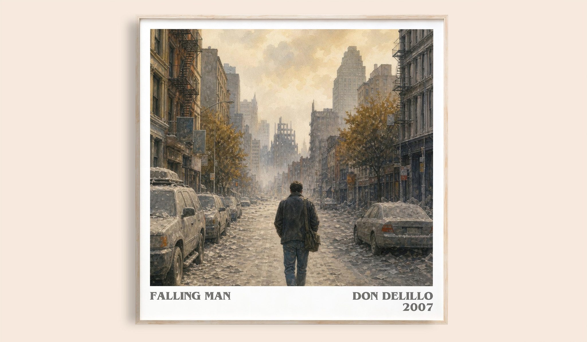 Falling Man Literary Art Print by Don DeLillo