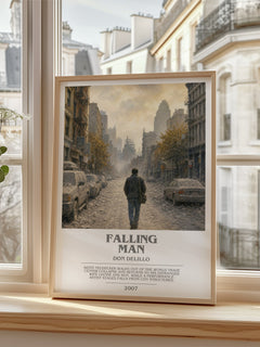 Falling Man bookish poster colour and style options – Don DeLillo book art