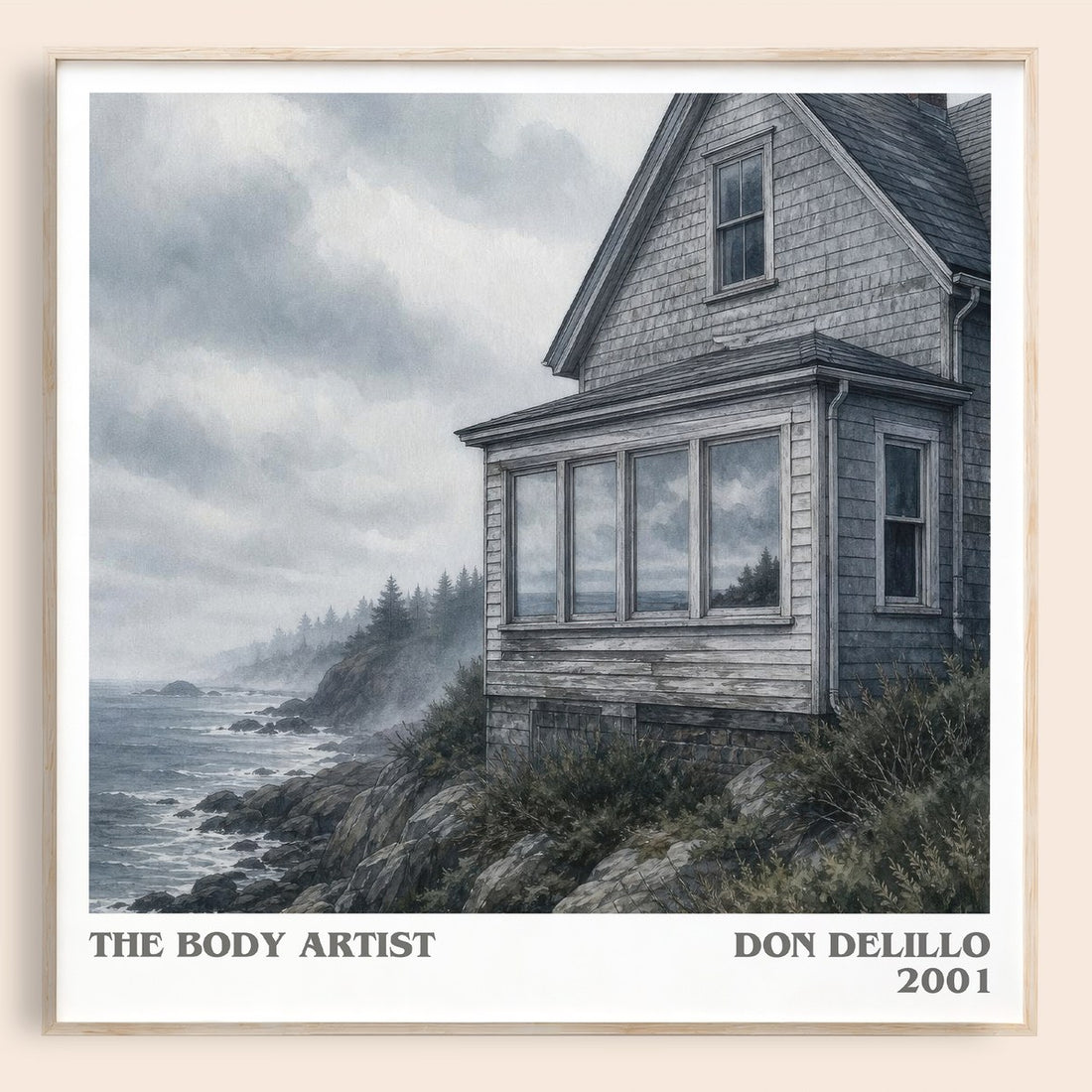 The Body Artist literary book poster by Don DeLillo – framed literary art print