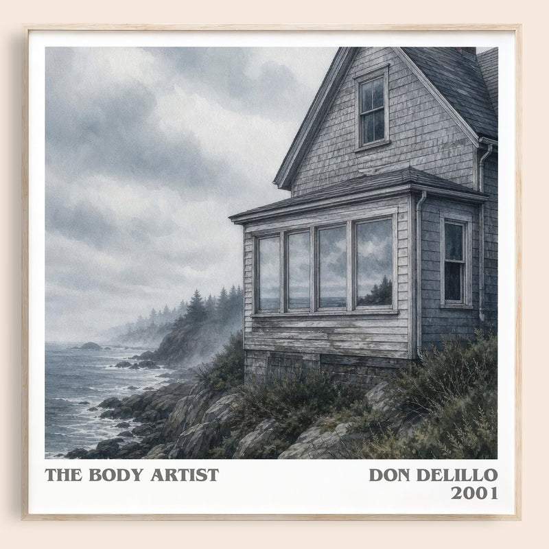 The Body Artist literary book poster by Don DeLillo – framed literary art print